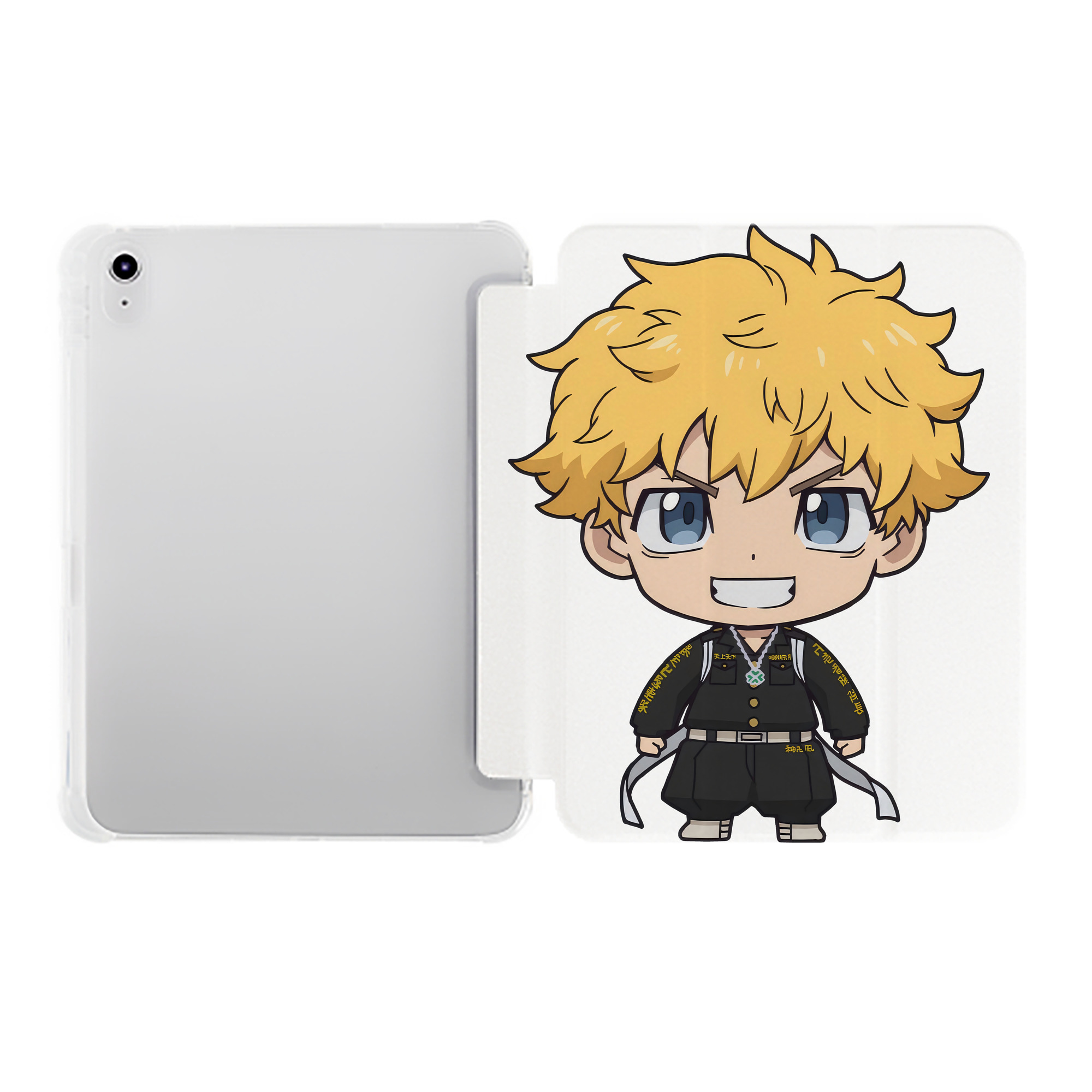 （画像用） 東京リベンジャーズ Tokyo Revengers IPad ケース ペン収納付き 三つ折りスタンド PUレザー×シリコン 対応機種9.5/10.5/10.9インチ
